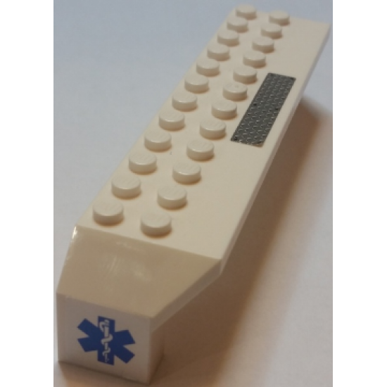 Arch 2 x 14 x 2 1/3 with Tread Plate on Top and EMT Star of Life on End Pattern Model Right Side (Stickers) - Set 7739