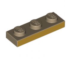 Plate 1 x 3 with Metallic Gold Pattern on Long Edge