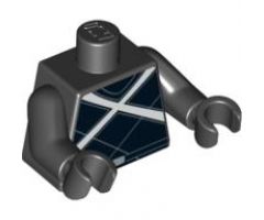 Torso Speed Racer White X and Belt Pattern / Black Arms / Black Hands