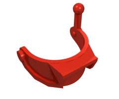 Minifigure, Headgear Accessory Visor with Horizontal Slit and Antenna