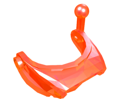 Minifigure, Headgear Accessory Visor with Horizontal Slit and Antenna
