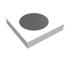 Tile 2 x 2 with Black Circle Small Pattern
