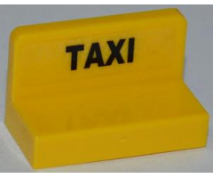 Panel 1 x 2 x 1 with Black 'TAXI' Pattern on Inside (Sticker) - Set 7937