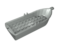 Boat 14 x 5 x 2 with Oarlocks and 2 Hollow Inside Studs