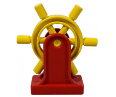 Duplo, Boat Helm with Red Duplo Boat Helm Support (4658 / 4657)