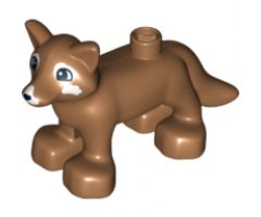 Duplo, Animal Fox with White Muzzle and White Eye Spots Pattern (Dog Husky)
