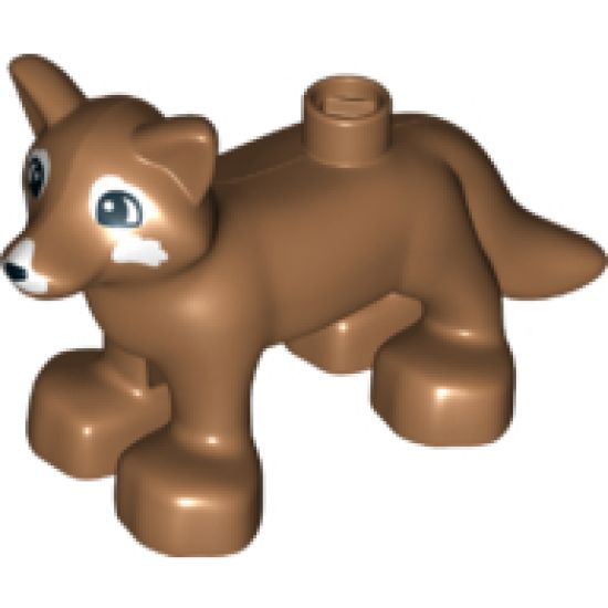 Duplo, Animal Fox with White Muzzle and White Eye Spots Pattern (Dog Husky)