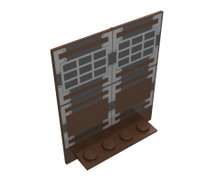 Door 2 x 5 x 5 Swivel, Flat Base with Ninja Pattern