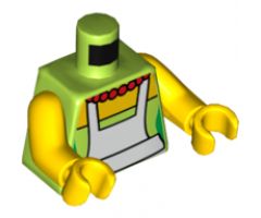 Torso Simpsons Dress with White Apron and Red Necklace Pattern / Yellow Arms / Yellow Hands