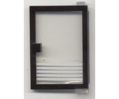 Door 1 x 4 x 5 Right with Trans-Clear Glass and 5 White Stripes Pattern (Sticker) - Set 6392