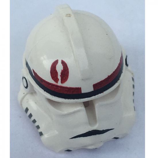 Minifigure, Headgear Helmet SW Clone Trooper Ep.3 Pattern with Dark Red Mark
