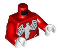 Torso Spider-Girl White Spider Wraparound Pattern / Red Arms / White Hands