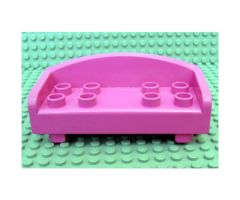 Duplo, Furniture Couch / Sofa with Rounded Back and 8 Studs