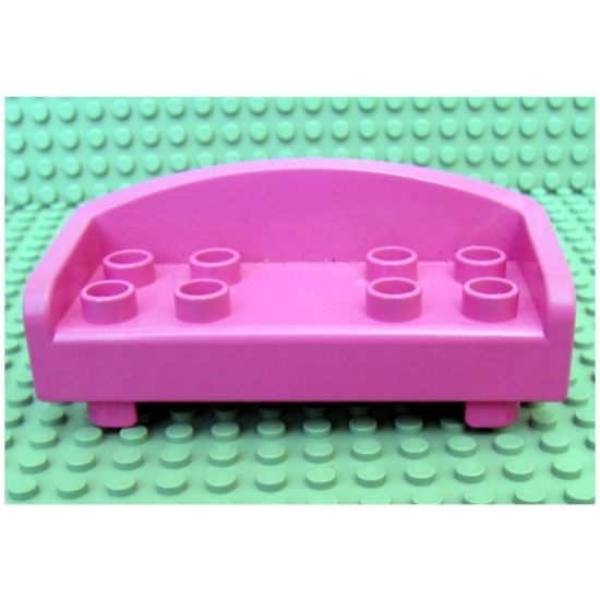 Duplo, Furniture Couch / Sofa with Rounded Back and 8 Studs