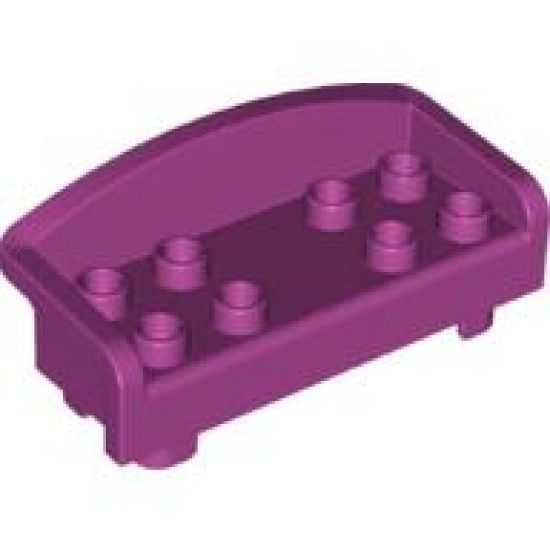 Duplo, Furniture Couch / Sofa with Rounded Back and 8 Studs
