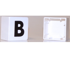 Duplo, Tile 2 x 2 x 1 with Black Capital Letter B Pattern