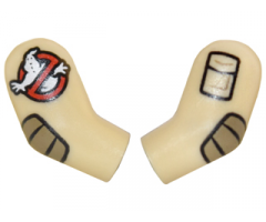 Arm, (Matching Left and Right) Pair with Ghostbusters Pattern