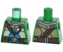 Torso Turtle Shell with Gauge and Blue Diving Bottles Pattern