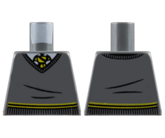 Torso V-Neck Sweater, White Collar, Yellow and Black Tie and Waist Trim (Hufflepuff) Pattern