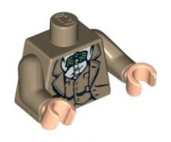 Torso Indiana Jones Vest, Jacket, Green Bow Tie & Diary Pattern / Dark Tan Arms / Light Nougat Hands