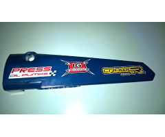 Technic, Panel Fairing # 5 Long Smooth, Side A with 'PRESS OIL PUMPS', 'IG NITION' and 'CRAWLR GEARS' Pattern (Sticker) - Set 41999
