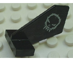 Tail Shuttle, Small with Space Police 3 Alien Skull Pattern on Both Sides (Stickers) - Set 5980