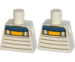 Torso Tunic with Blue and Gold Egyptian Collar Pattern