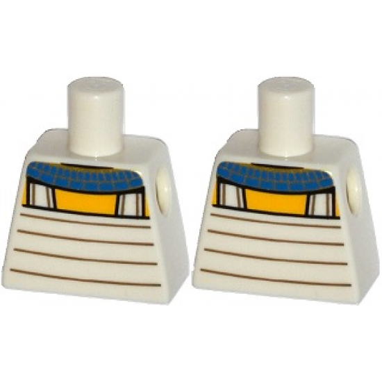 Torso Tunic with Blue and Gold Egyptian Collar Pattern