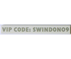 Tile 1 x 8 with 'VIP CODE: SWINDON09' Pattern
