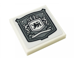 Tile 2 x 2 with Disney Castle Crest Pattern (Sticker) - Set 71040