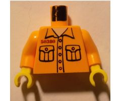 Torso Jail-Breaker Shirt with 2 Pockets, '50380' Pattern / Medium Orange Arms / Yellow Hands