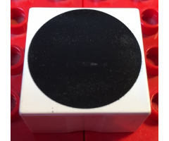 Duplo, Tile 2 x 2 x 1 with Shape Black Circle Pattern
