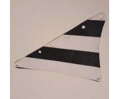 Cloth Sail Triangular 15 x 22 with Black Thick Stripes Pattern