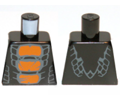 Torso Ninjago Snake with Orange Scales Pattern (Bytar)