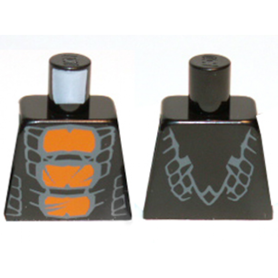 Torso Ninjago Snake with Orange Scales Pattern (Bytar)
