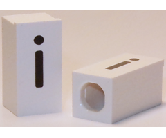 Tile, Modified 1 x 2 x 5/6 with Stud Hole in End and Black 'i' Lower Case Pattern