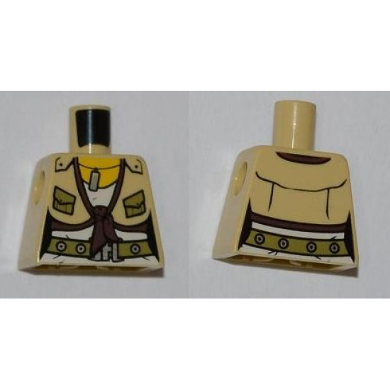 Torso Dino Shirt with Knot and Pockets, Belt and ID Tag Pattern