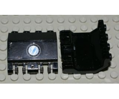 Panel 2 x 4 x 3 1/3 with Double Locking 2 Fingers Hinge with Porthole Pattern (Sticker) - Set 7783