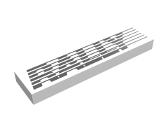 Tile 1 x 4 with 'RALLY' and Streaks Pattern