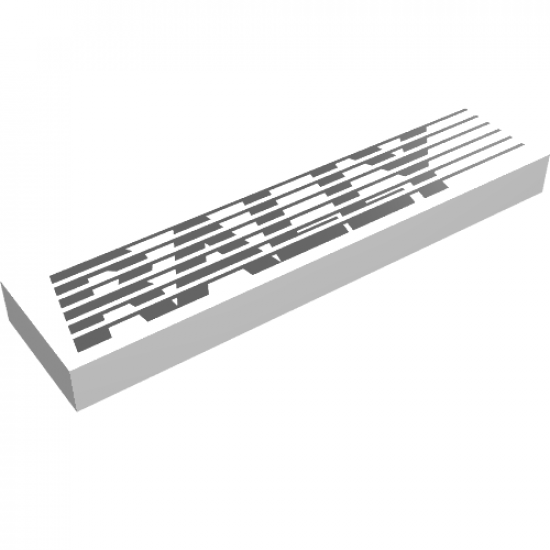 Tile 1 x 4 with 'RALLY' and Streaks Pattern