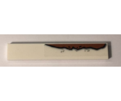 Tile 1 x 6 with Rust Long Pattern Model Right Side (Sticker) - Set 10274