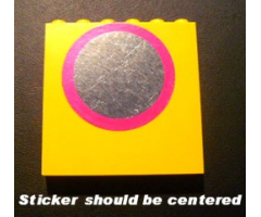 Brick 1 x 6 x 5 with Mirror with Dark Pink Frame Pattern (Sticker) - Set 232