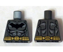 Torso Batman Logo with Muscles, Light Bluish Gray Shadow and Gold Belt Pattern