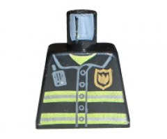 Torso Fire Uniform Badge and Stripes Pattern with Radio Pattern