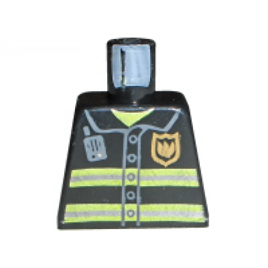 Torso Fire Uniform Badge and Stripes Pattern with Radio Pattern