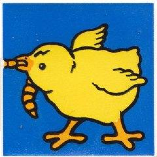 Duplo, Tile 2 x 2 x 1 with Chicken Mosaic Picture 12 Pattern (Set 1014)