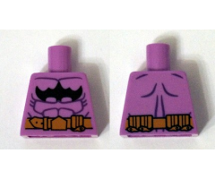 Torso Batman Logo Upside Down with Muscles and Gold Belt Pattern