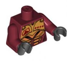 Torso Exo-Force Gold Body Armor with Four Stars and Sails Pattern / Dark Red Arms / Black Hands