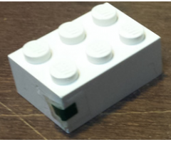 Brick 2 x 3 with Green Rectangle Pattern (Sticker) - Set 1650-1
