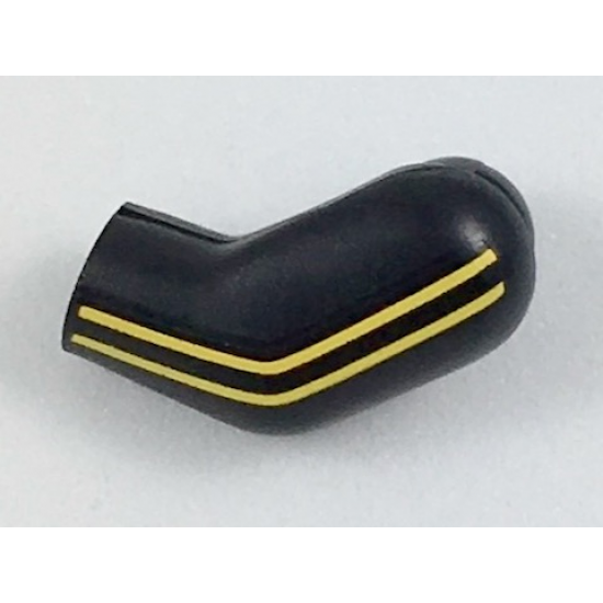 Arm, Left with 2 Yellow Stripes Pattern